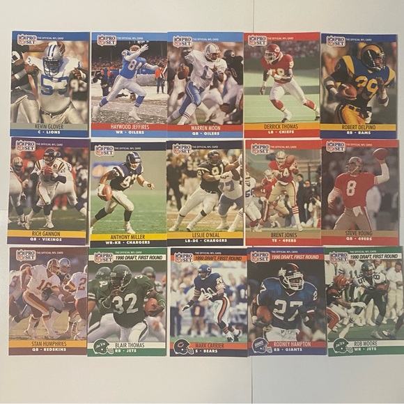 1989 - 1990  Pro Set Football Cards Lot of 63 Cards Vintage - Picture 6 of 8